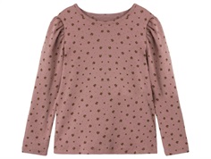 Name It twilight mauve clover lace-patterned top